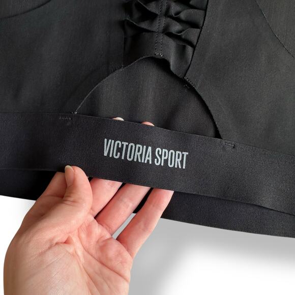 Victoria Sport Black Strappy Racerback Sports Bra Medium‎ - Picture 3 of 9